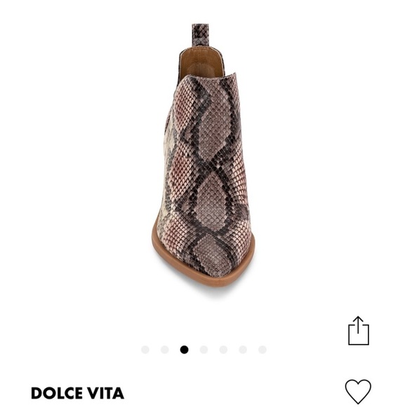 New Dolce Vita Samy booties size 6.5. Snake skin printed leather. - Picture 3 of 7